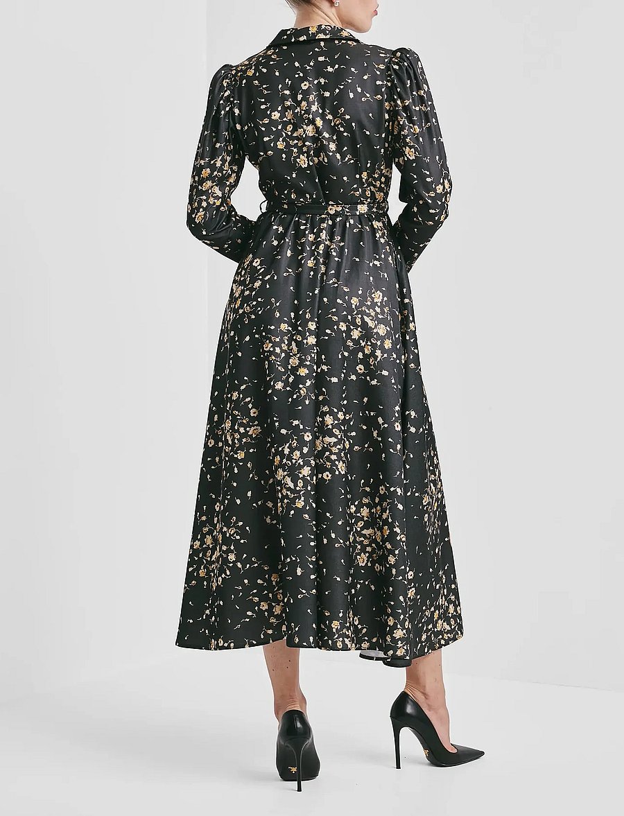 by Ti Mo - Tailored Satin Shirt Dress - hemdkleider - 530 - black rose - 3