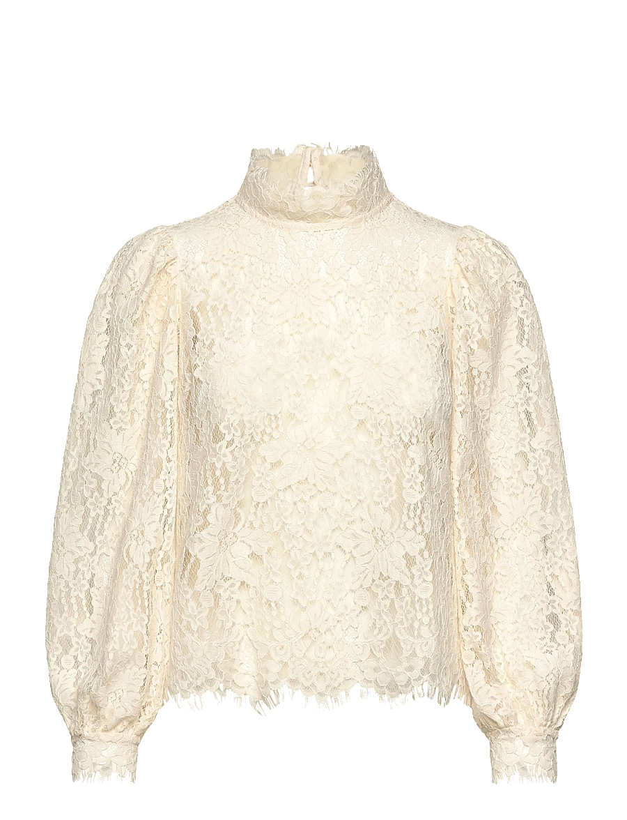 by Ti Mo - Lace Blouse - blouses met lange mouwen - 002 - vintage white - 1