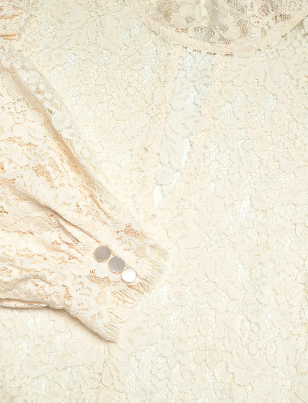 by Ti Mo - Lace Blouse - långärmade blusar - 002 - vintage white - 5