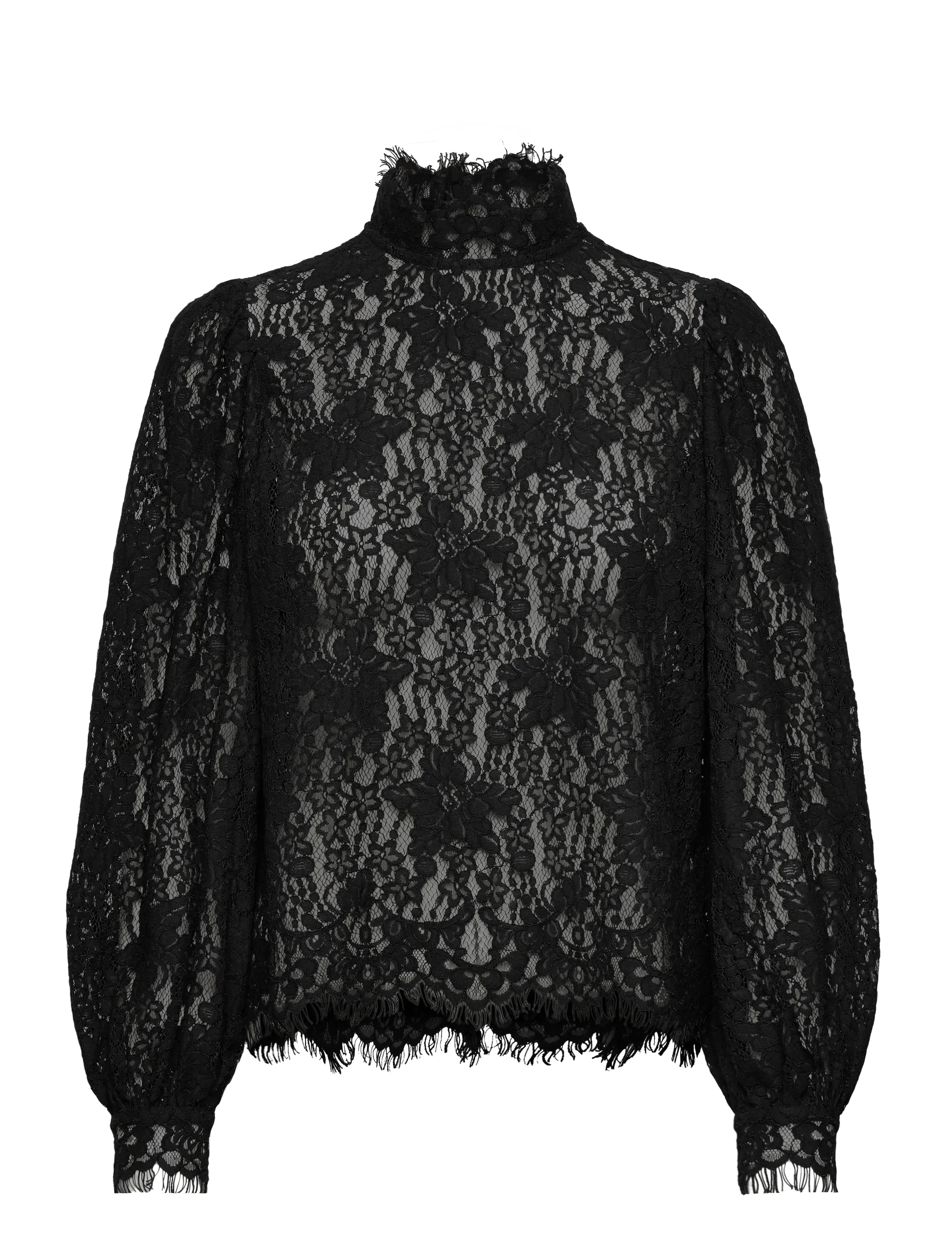 by Ti Mo Lace Blouse, M, Black, Bluser > Langærmede, Dame