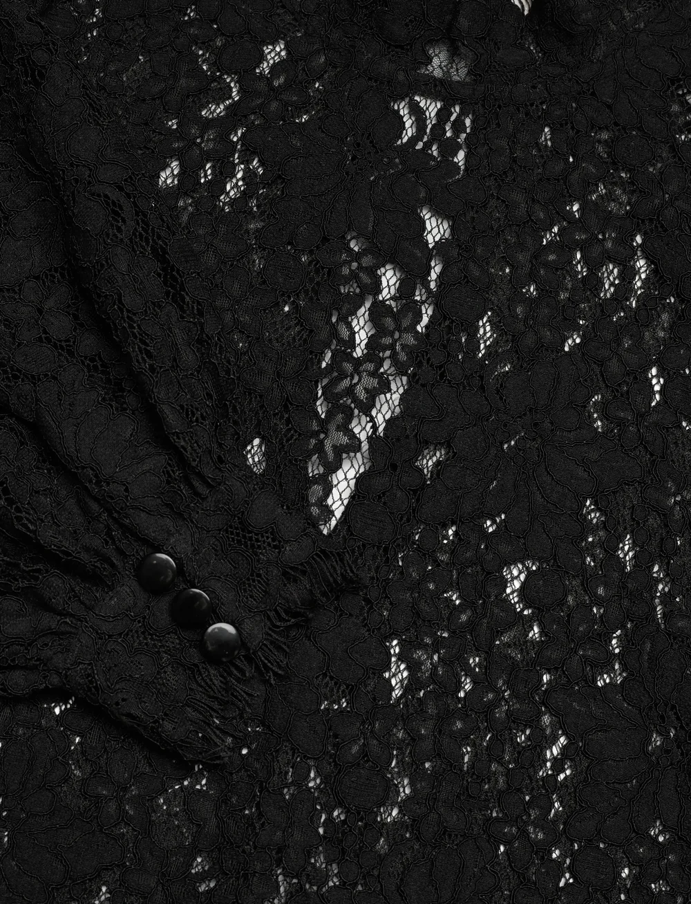 by Ti Mo - Lace Blouse - långärmade blusar - 099 - black - 2