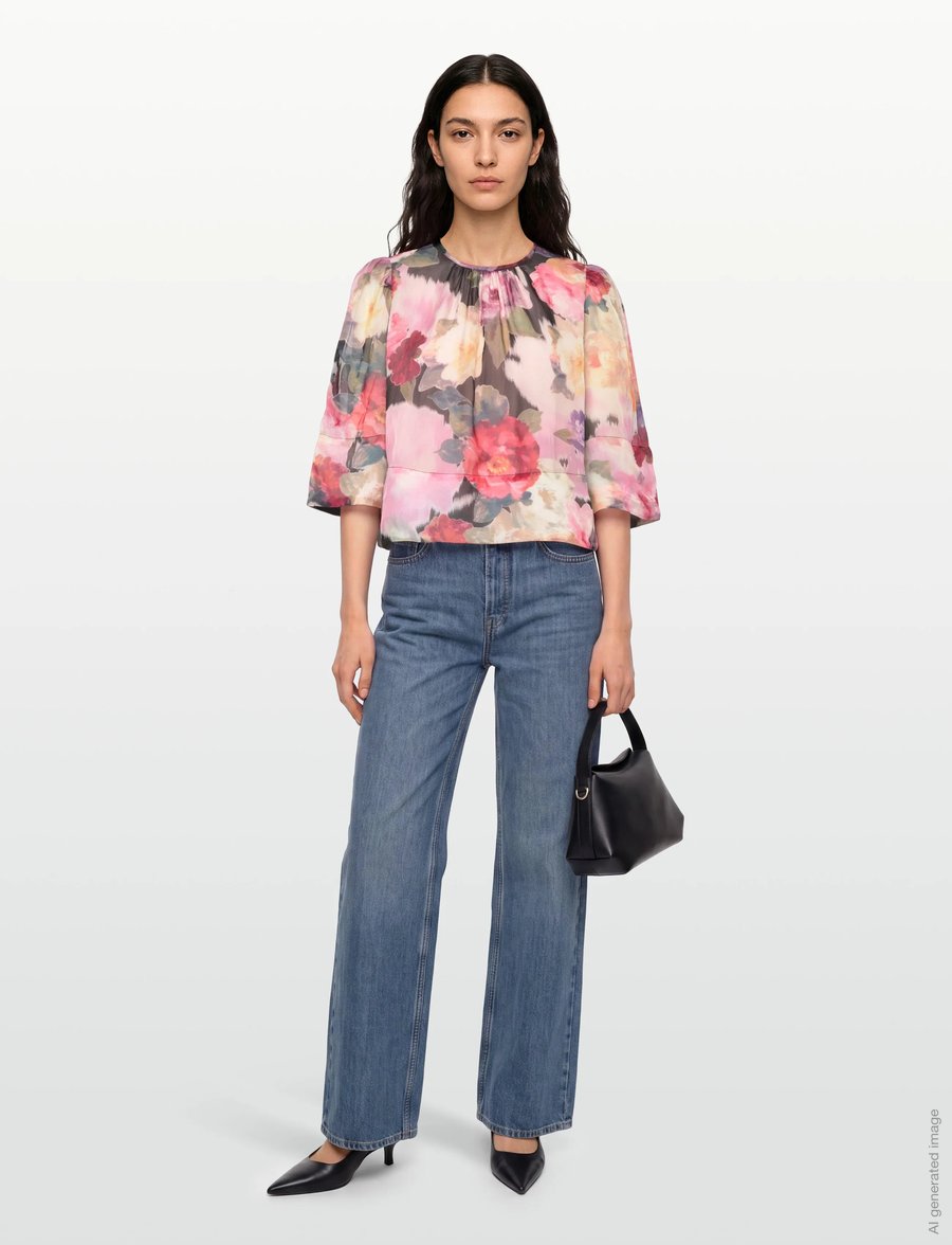 by Ti Mo - Organza Top - lühikeste varrukatega pluusid - 533 - winter breeze - 0