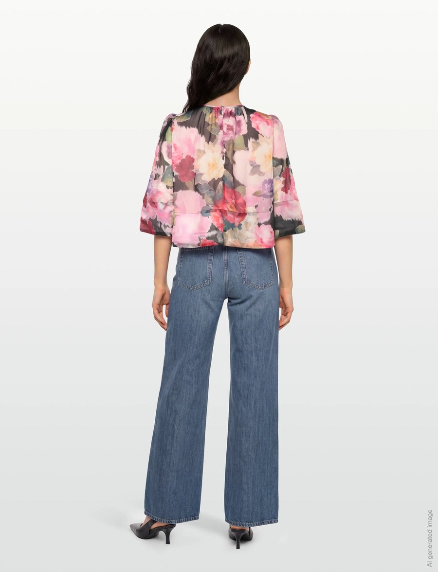 by Ti Mo - Organza Top - lühikeste varrukatega pluusid - 533 - winter breeze - 4
