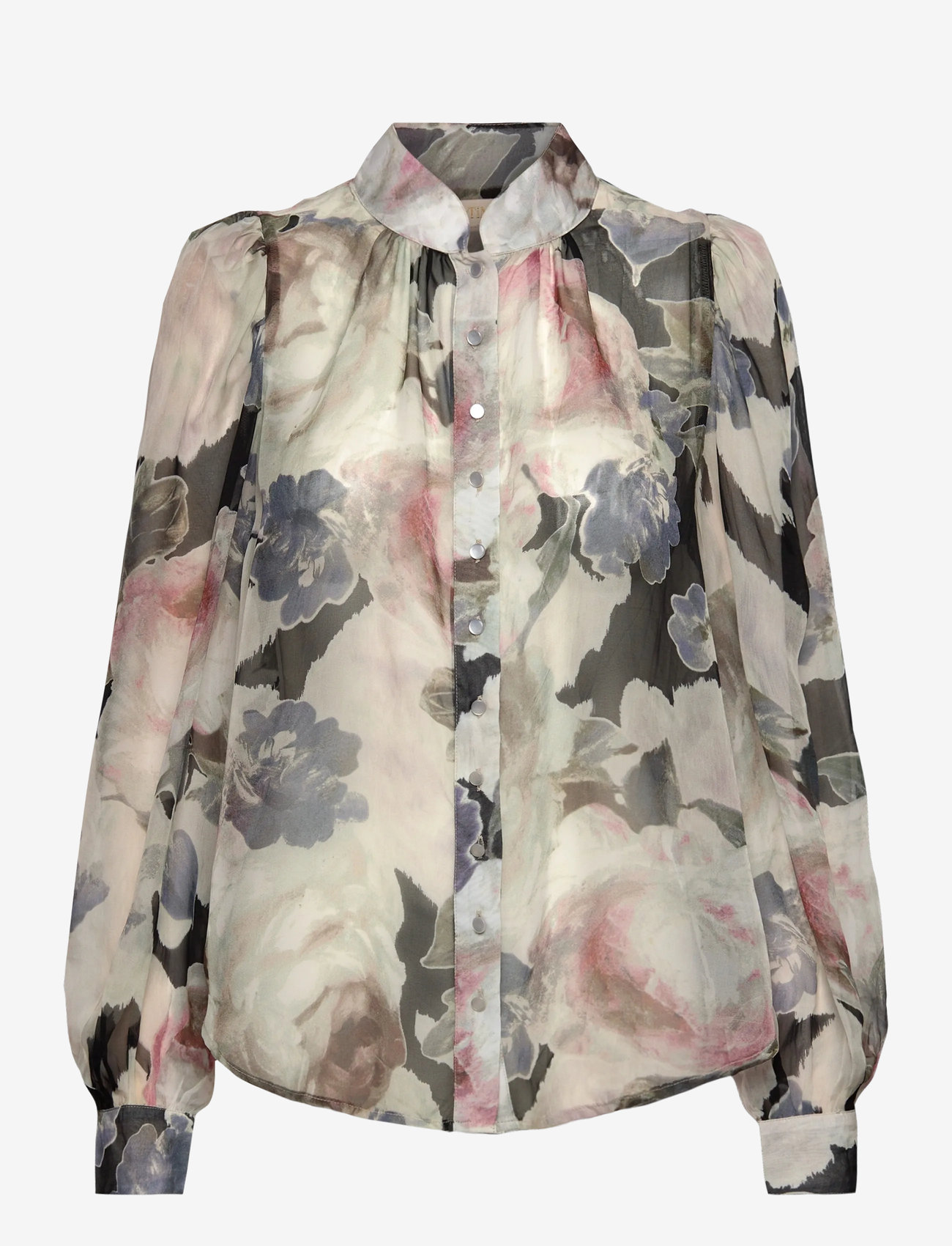 by Ti Mo - Organza Blouse - langærmede bluser - 532 - fluid - 1