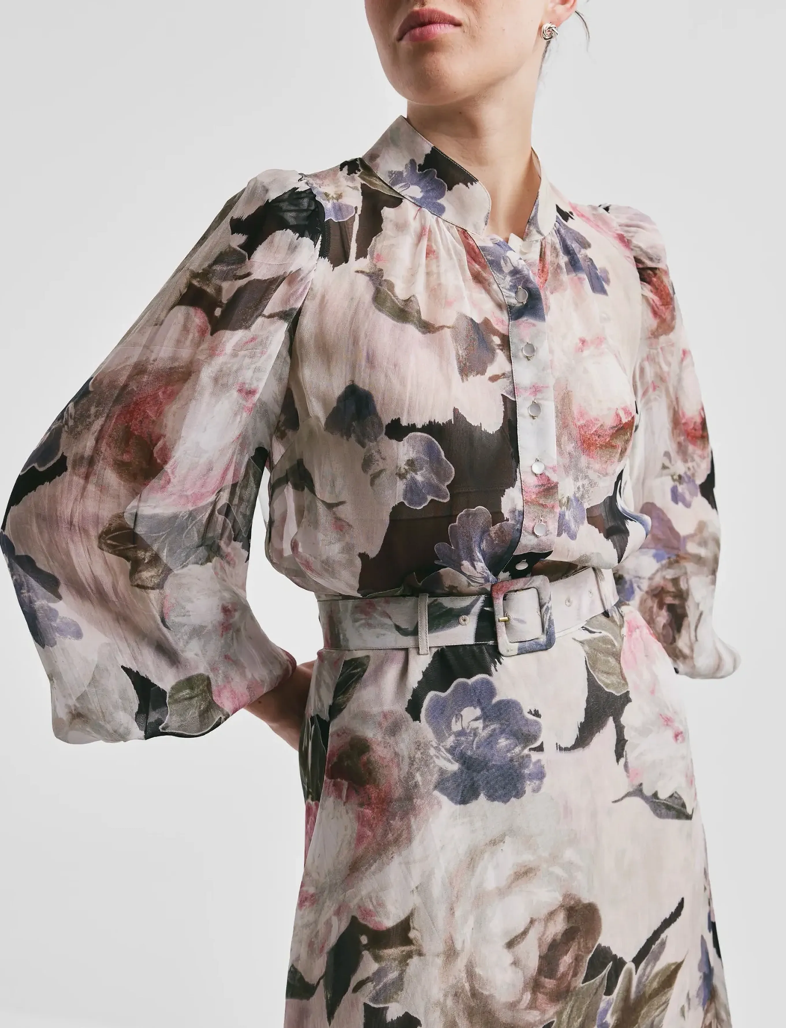 by Ti Mo Organza Blouse - Blouses & Shirts - 532 - FLUID / cream