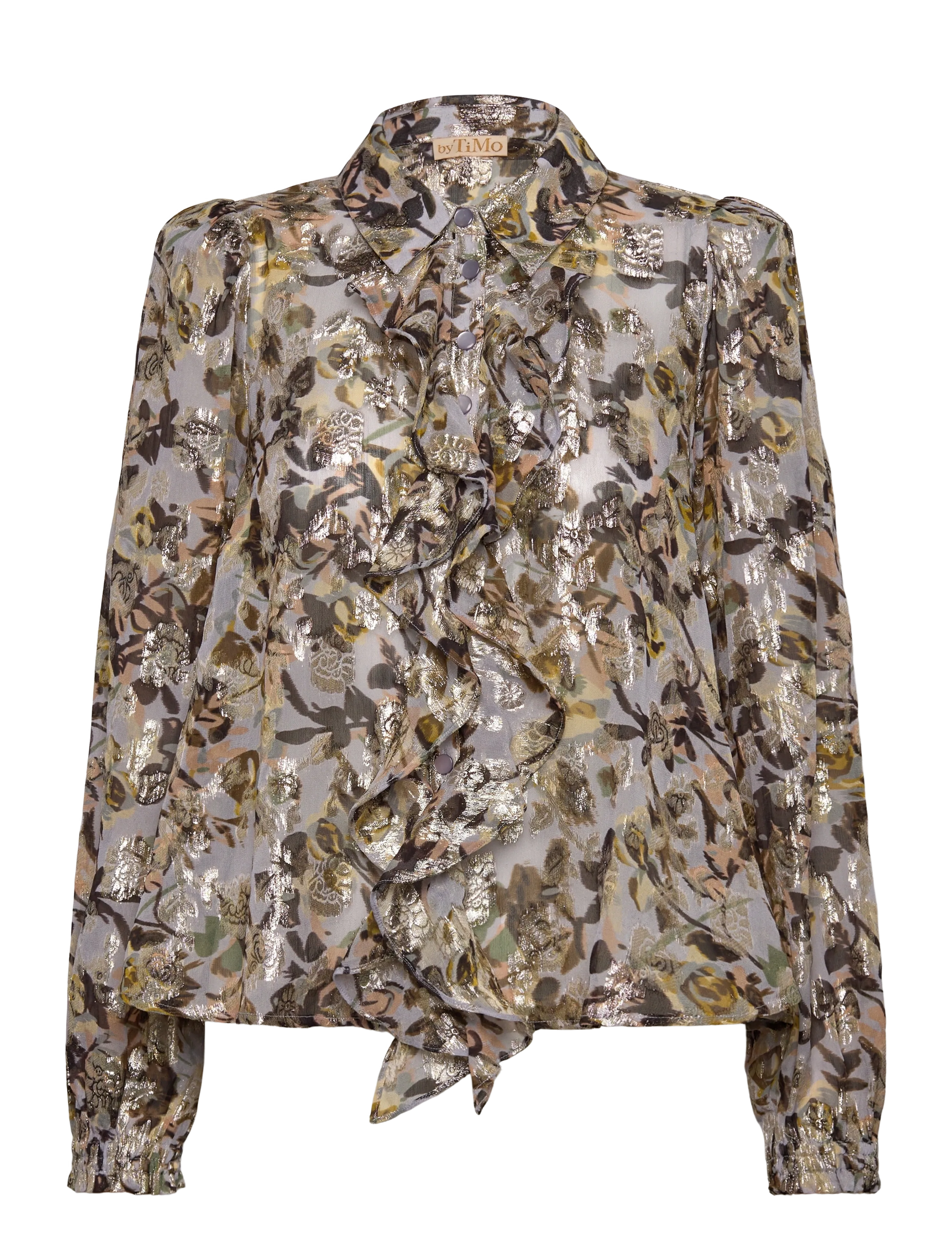 by Ti Mo - Georgette Blouse - blouses à manches longues - 415 - october field - 0