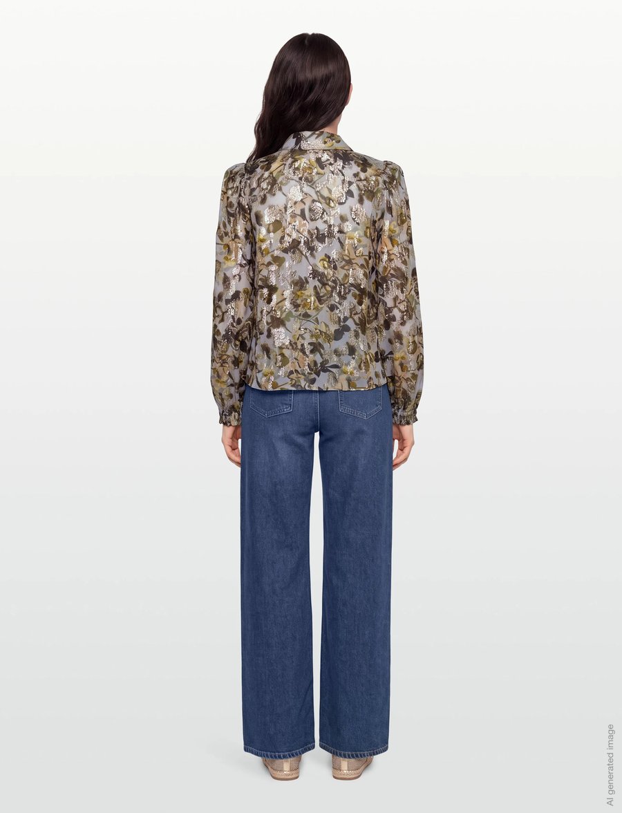by Ti Mo - Georgette Blouse - pikkade varrukatega pluusid - 415 - october field - 4