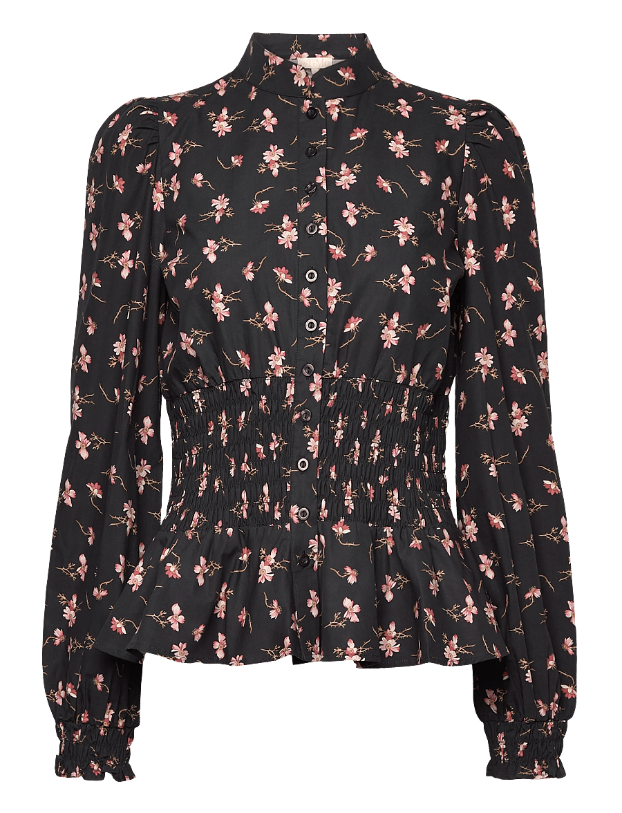 by Ti Mo - Poplin Smocking Blouse - 418 - petals - 1