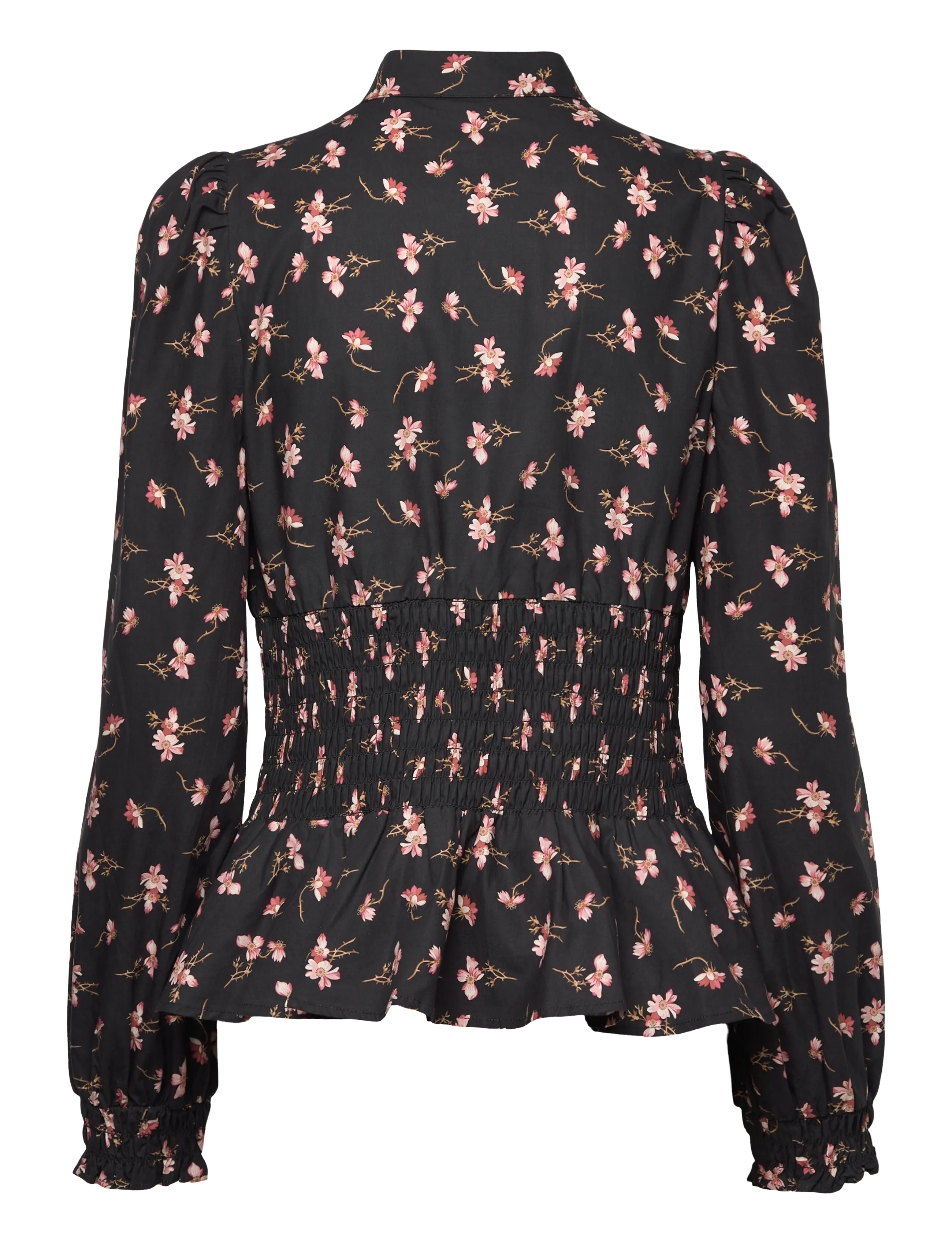 by Ti Mo - Poplin Smocking Blouse - 418 - petals - 2