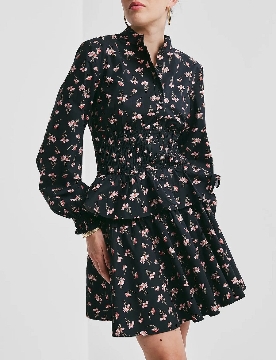 by Ti Mo - Poplin Smocking Blouse - 418 - petals - 3