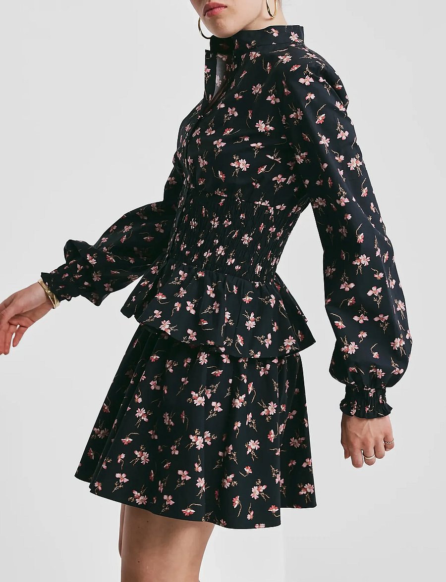 by Ti Mo - Poplin Smocking Blouse - 418 - petals - 4