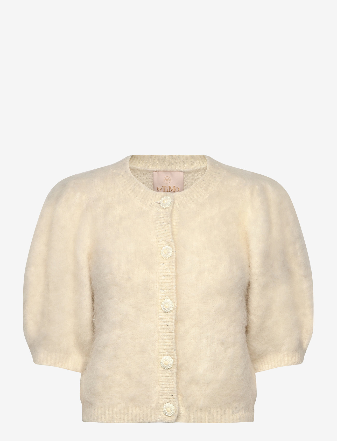 by Ti Mo - Hairy Knit Puffed Jacket - cardigans - 003 - off white - 0