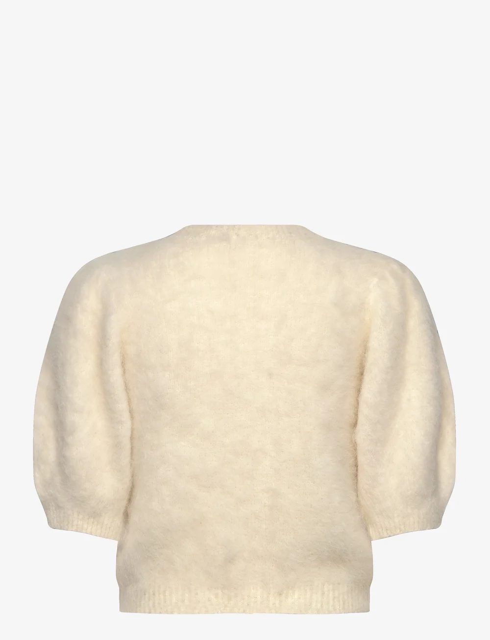 by Ti Mo - Hairy Knit Puffed Jacket - koftor - 003 - off white - 1