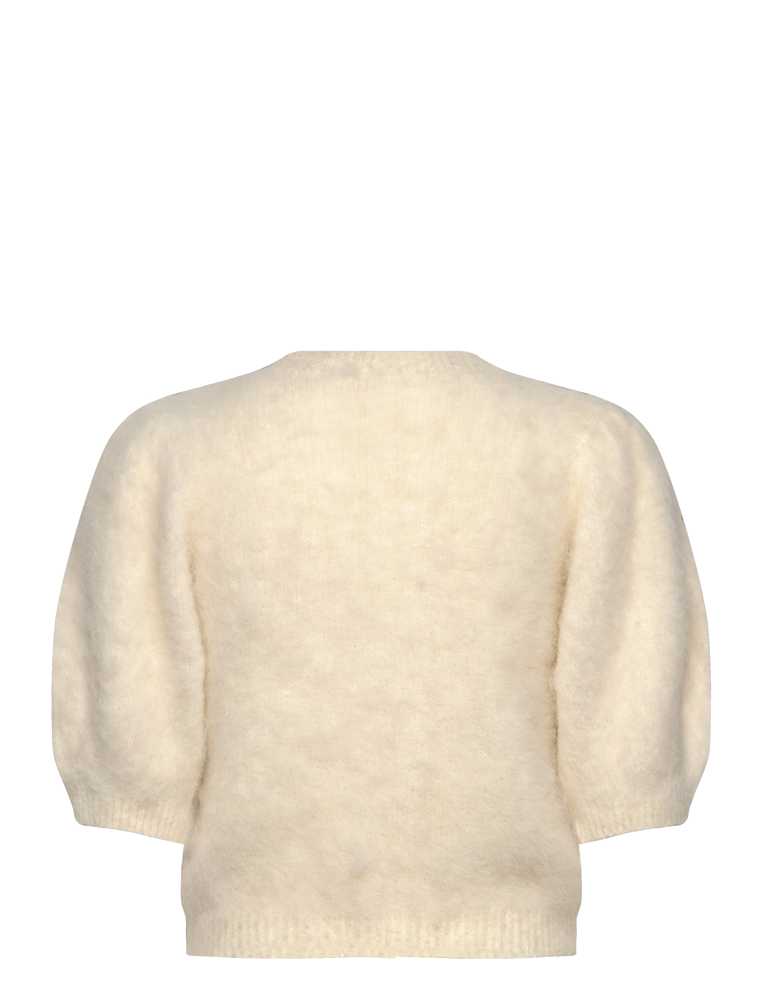 by Ti Mo - Hairy Knit Puffed Jacket - cardigans - 003 - off white - 1