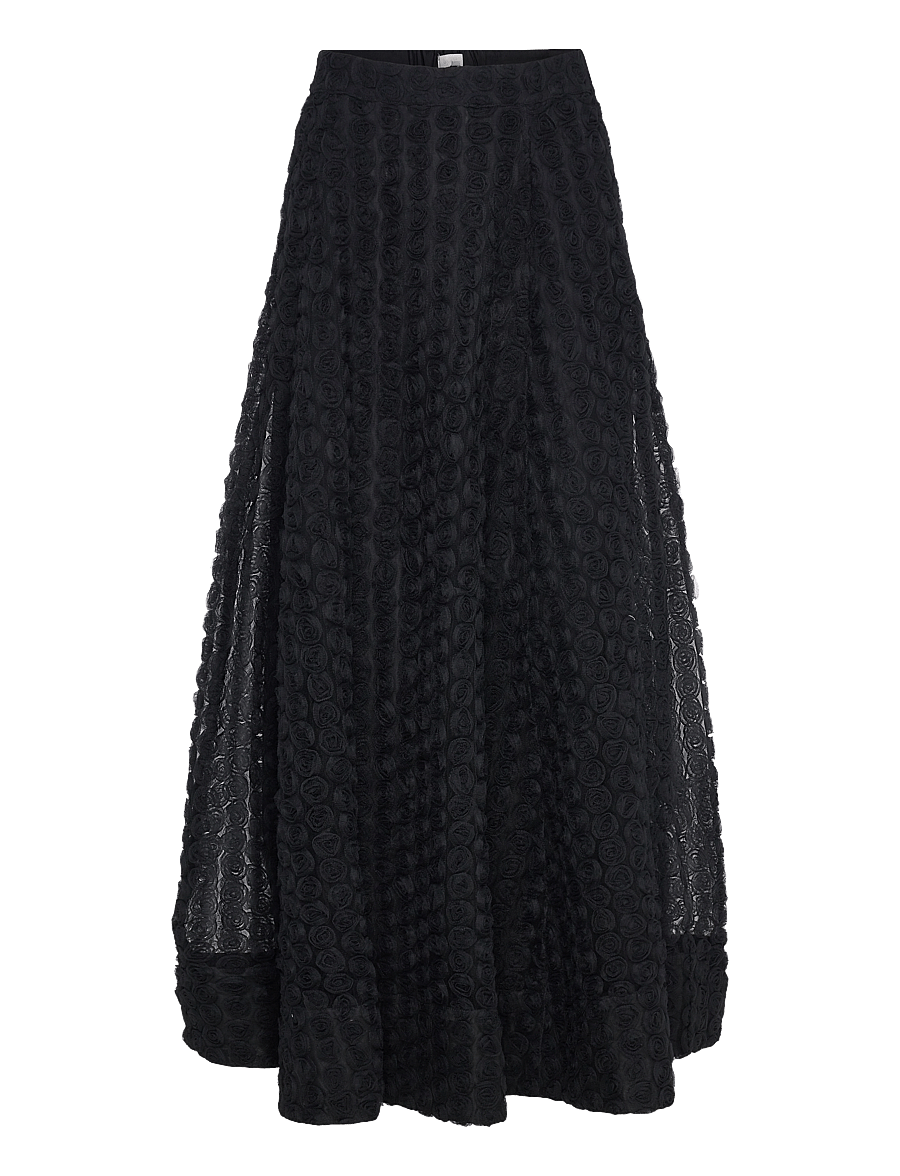 by Ti Mo - Decorated Maxi Skirt - maxi röcke - 099 - black - 1