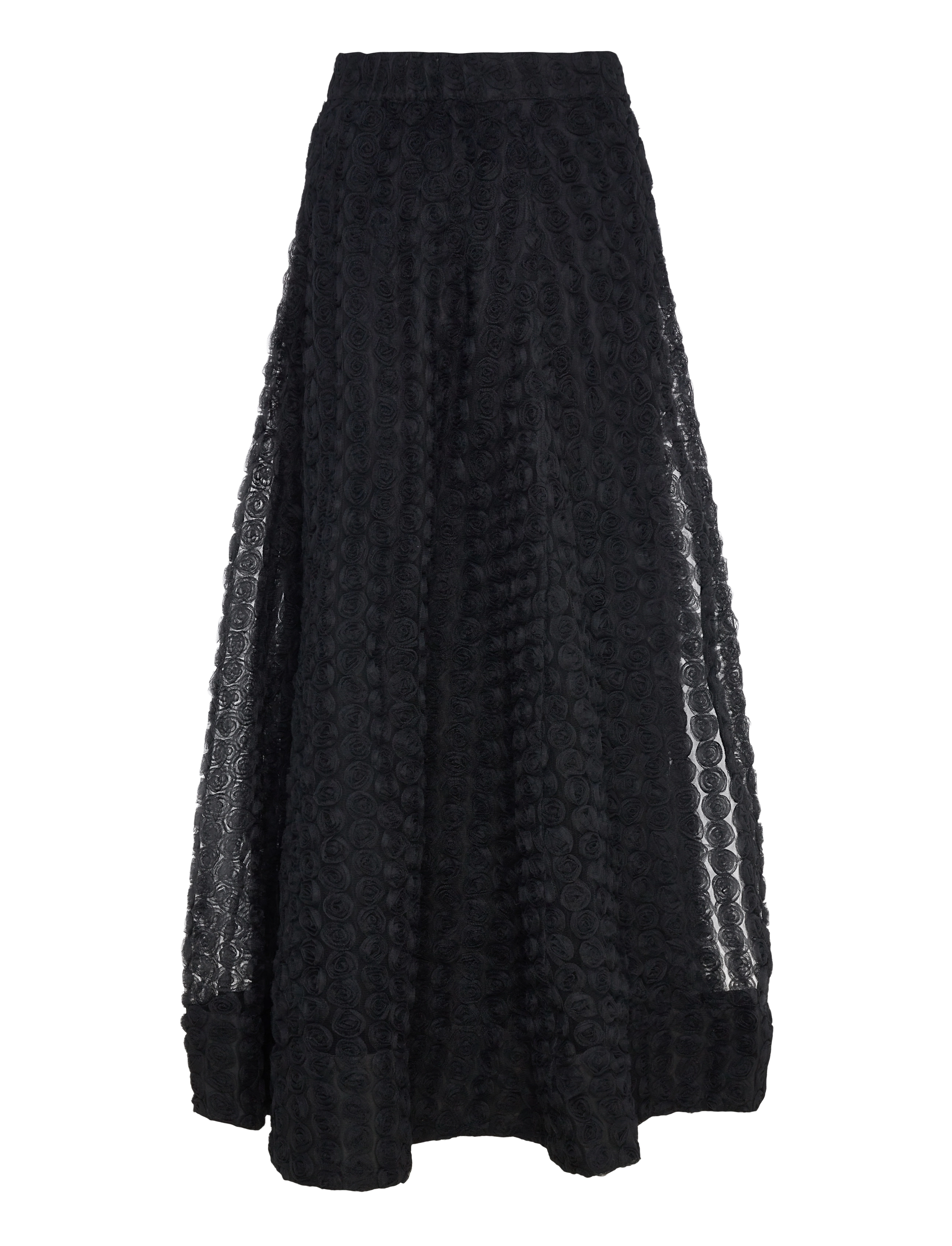 by Ti Mo - Decorated Maxi Skirt - maxi nederdele - 099 - black - 2