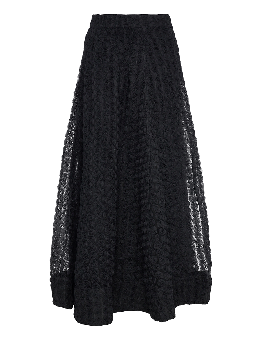 by Ti Mo - Decorated Maxi Skirt - maxi röcke - 099 - black - 2