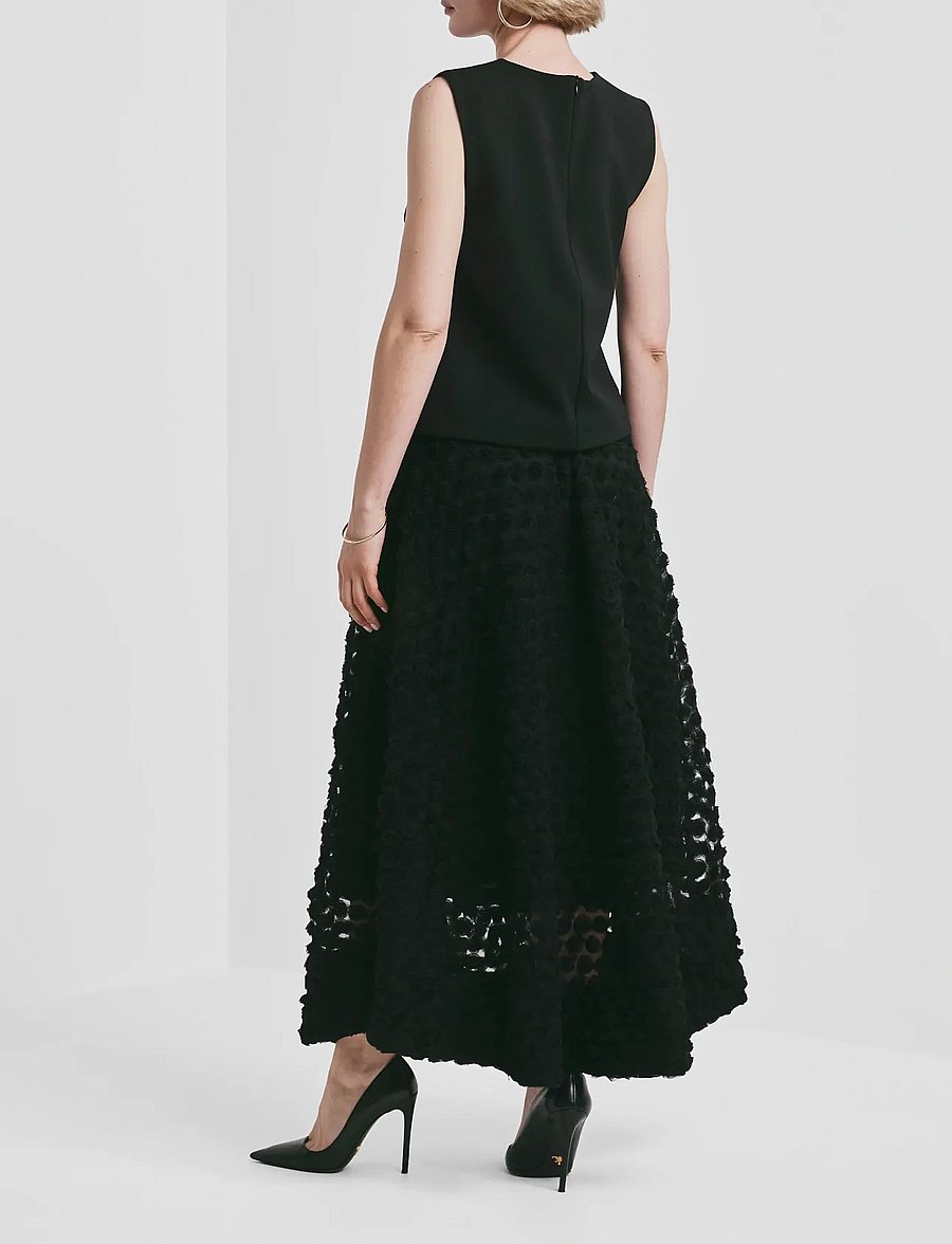 by Ti Mo - Decorated Maxi Skirt - maxi röcke - 099 - black - 4