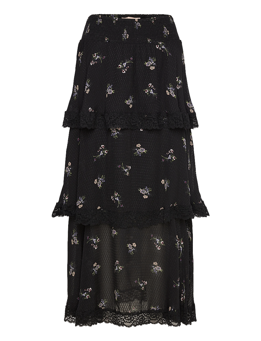by Ti Mo - Georgette Skirt - spódnice długie - 499 - flower field - 1