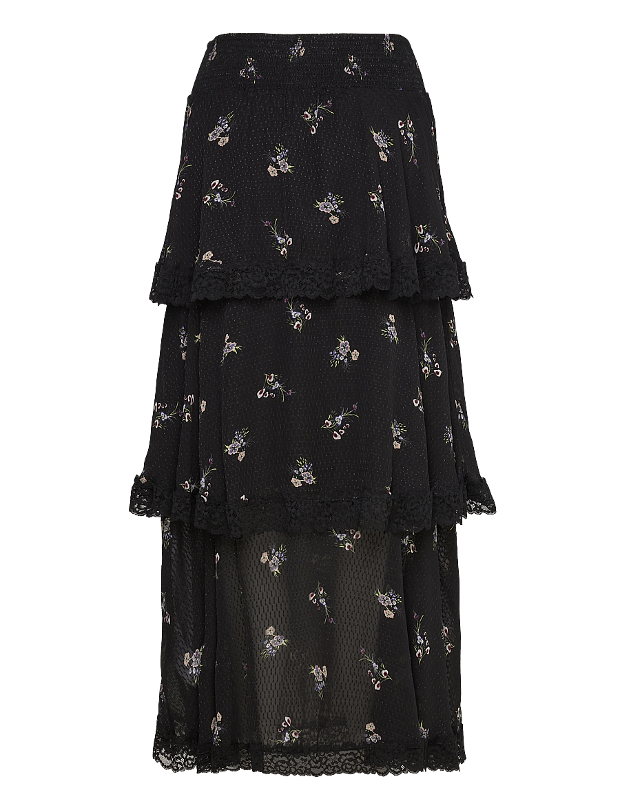 by Ti Mo - Georgette Skirt - spódnice długie - 499 - flower field - 2