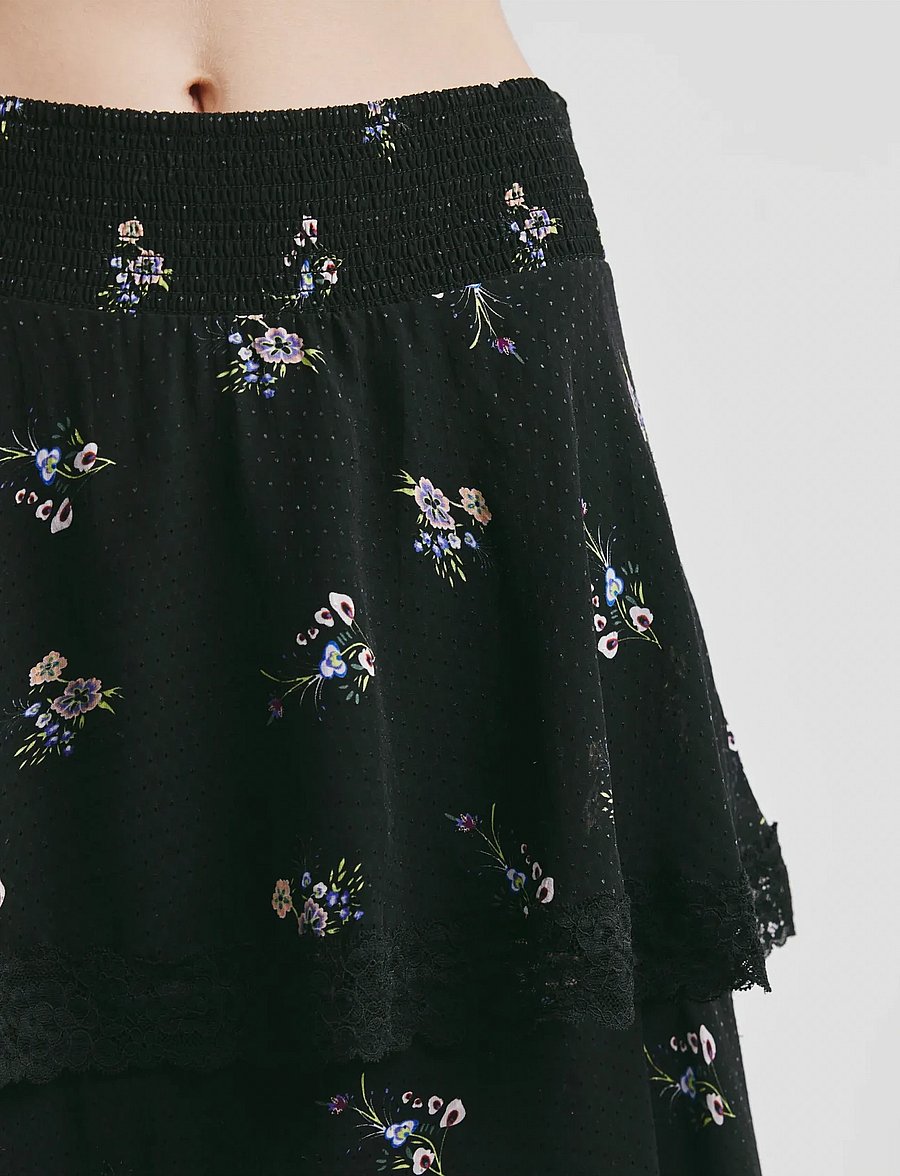 by Ti Mo - Georgette Skirt - spódnice długie - 499 - flower field - 5