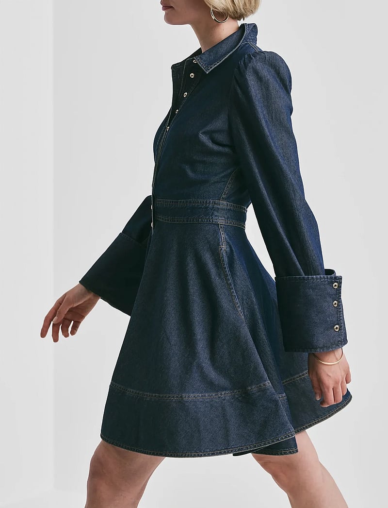 by Ti Mo - Denim Mini Dress - teksakleidid - 095 - dark blue - 3
