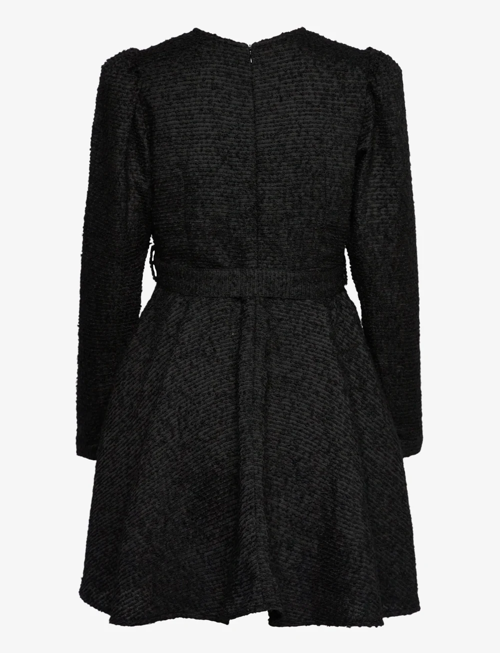 by Ti Mo - Bouclé Belt Dress - aftonklänningar - 099 - black - 1