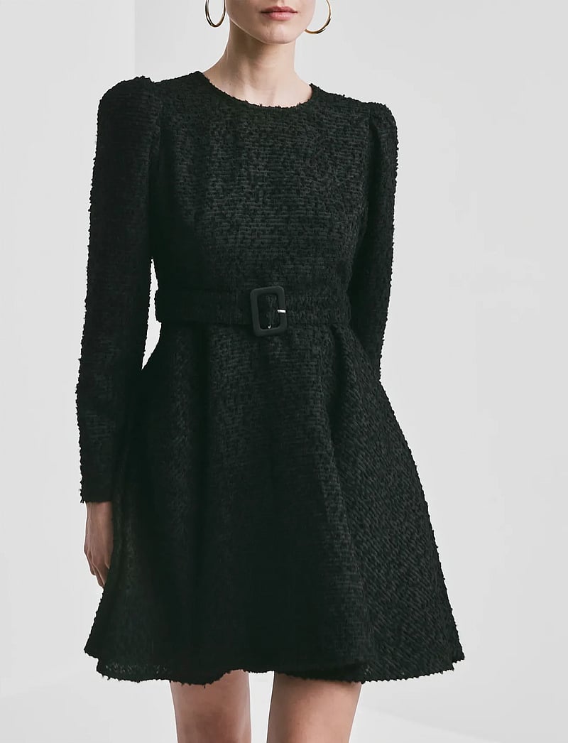 by Ti Mo - Bouclé Belt Dress - abendkleider - 099 - black - 0
