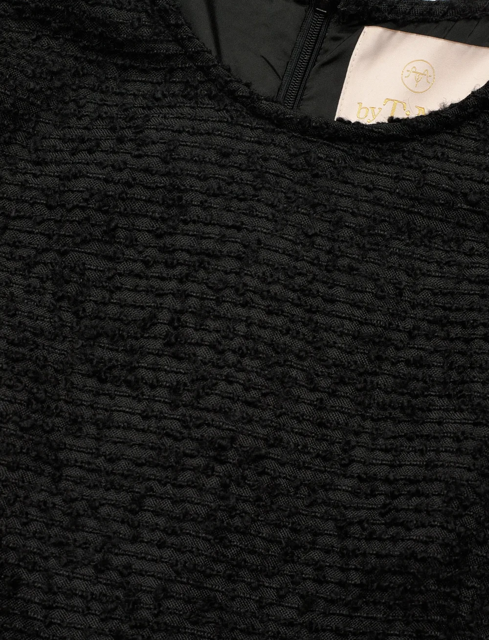 by Ti Mo - Bouclé Belt Dress - aftonklänningar - 099 - black - 2
