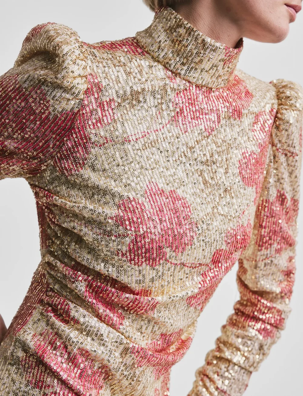 by Ti Mo - Sequins Rouching Dress - paljettklänningar - 497 - serenade - 4