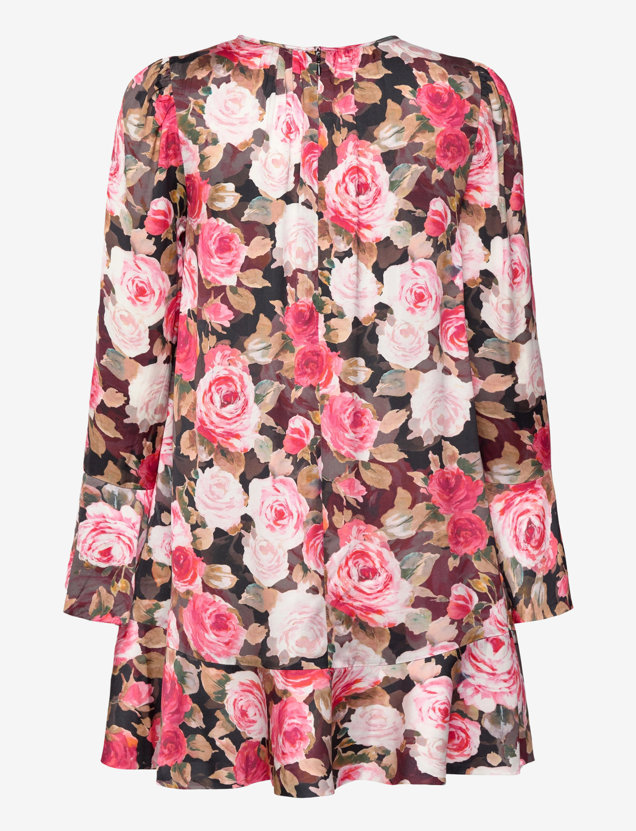 by Ti Mo - Satin Shift Dress - festkjoler - 549 - midnight roses - 2