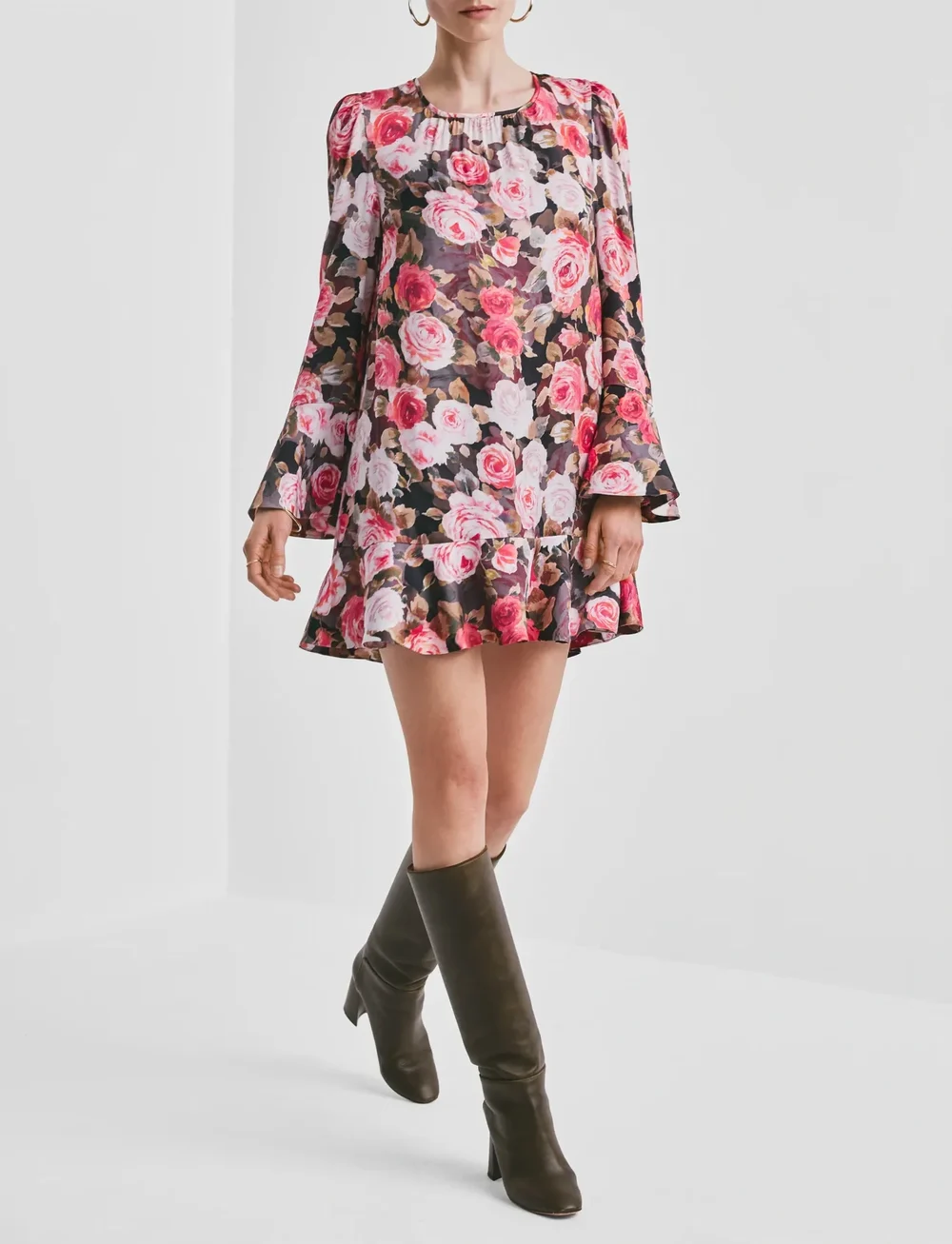 by Ti Mo - Satin Shift Dress - partykleider - 549 - midnight roses - 3