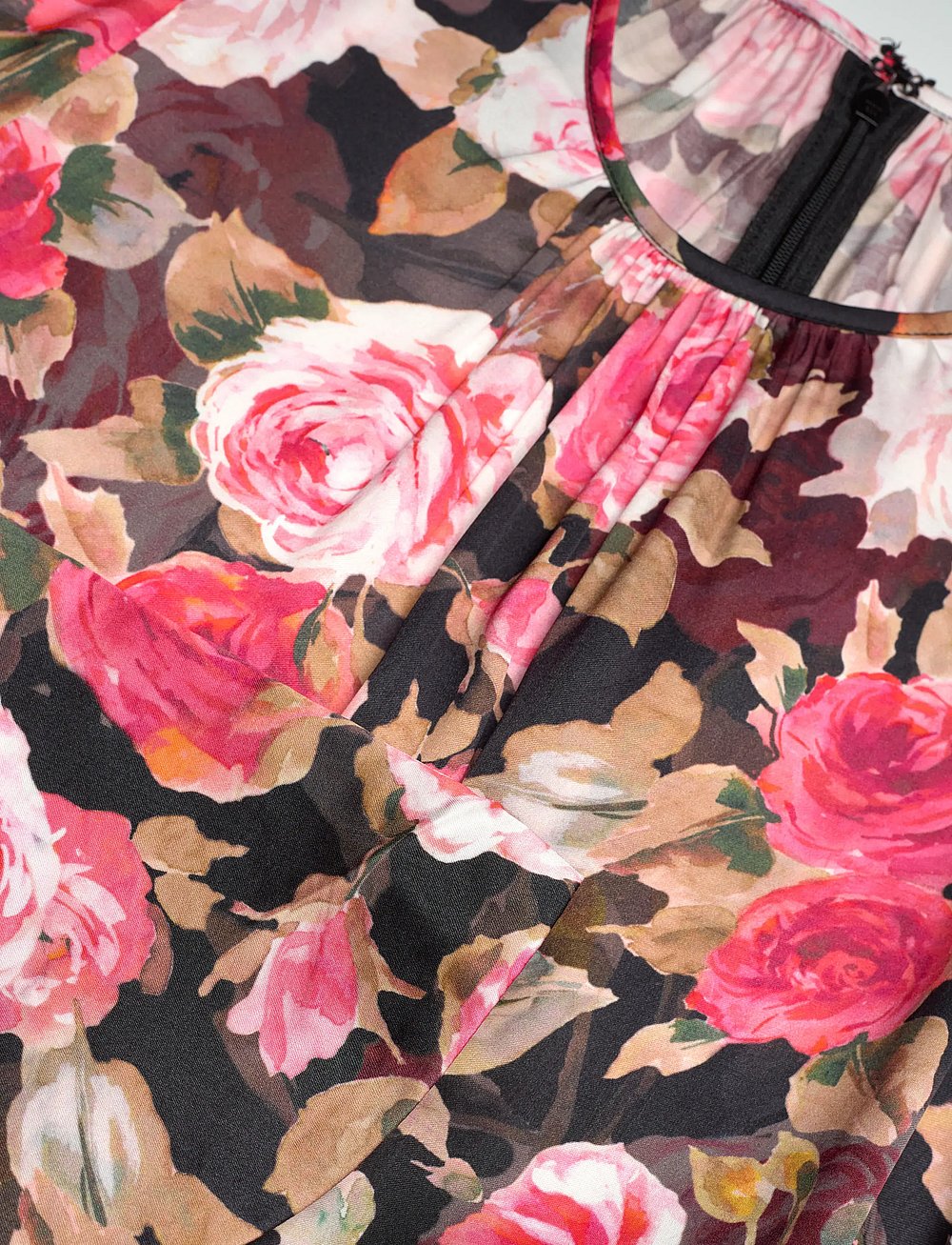 satin rose print shift dress Alie Street Pippa Shift Dress Fuchsia Florals