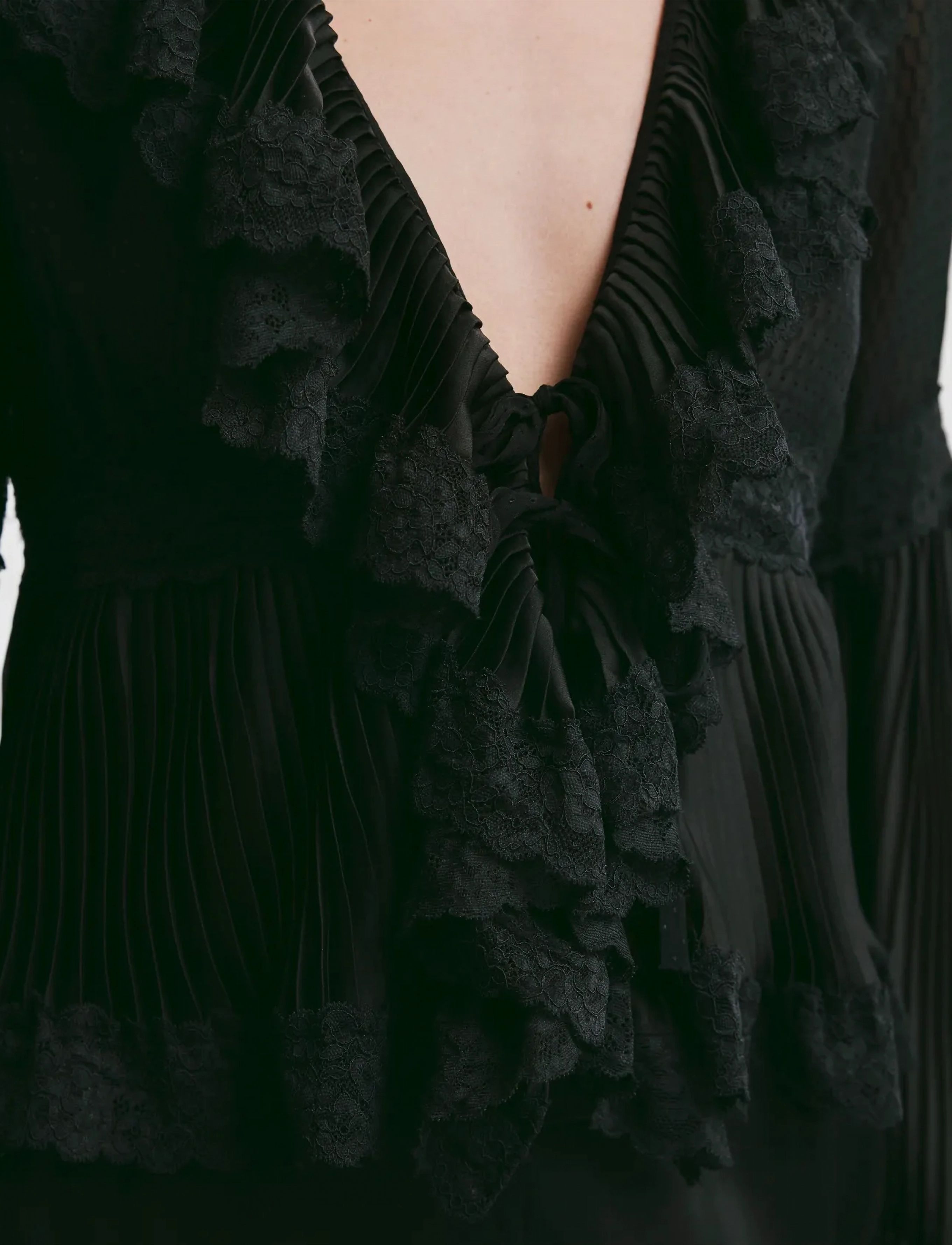 By Ti Mo Georgette Plissé Top blusar dam – bild 5