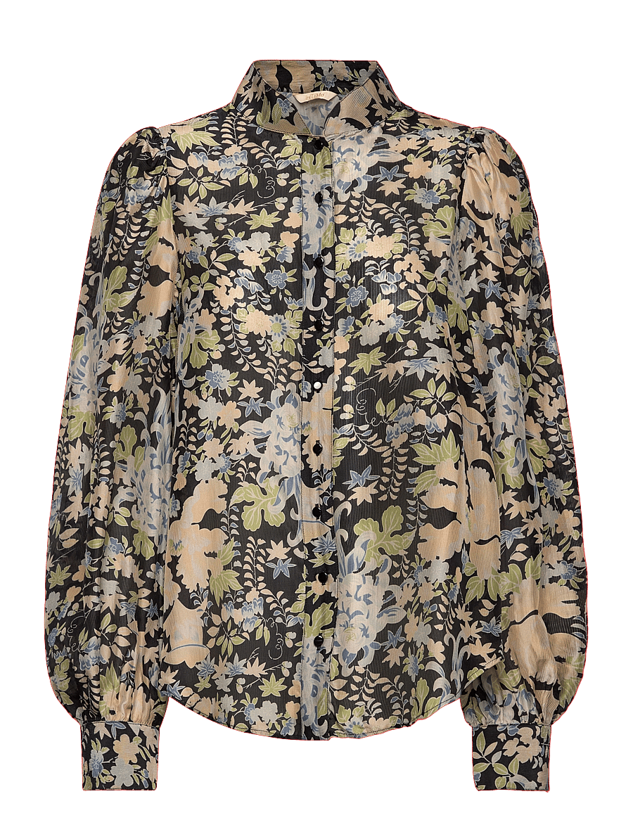 by Ti Mo - Striped Organza Blouse** - blūzes ar garām piedurknēm - 509 - callidora - 0