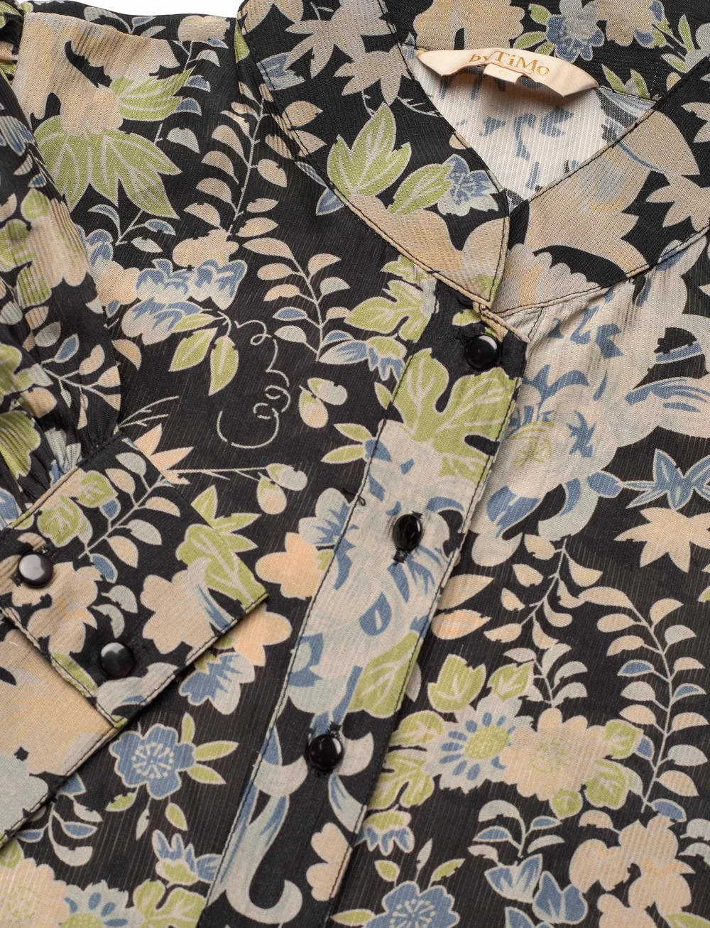 by Ti Mo - Striped Organza Blouse** - langärmlige blusen - 509 - callidora - 2