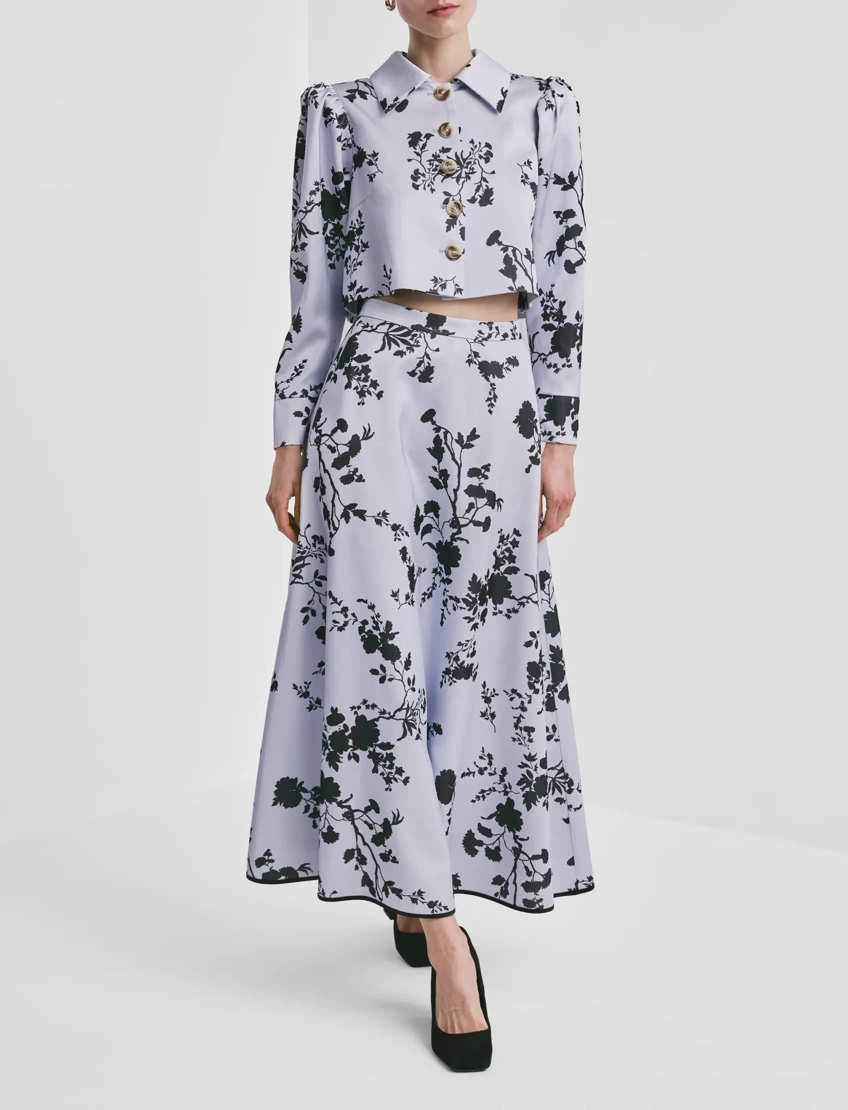 by Ti Mo Tailored Satin Jacket - Overhemden - 494 - BLUE MEADOW / white