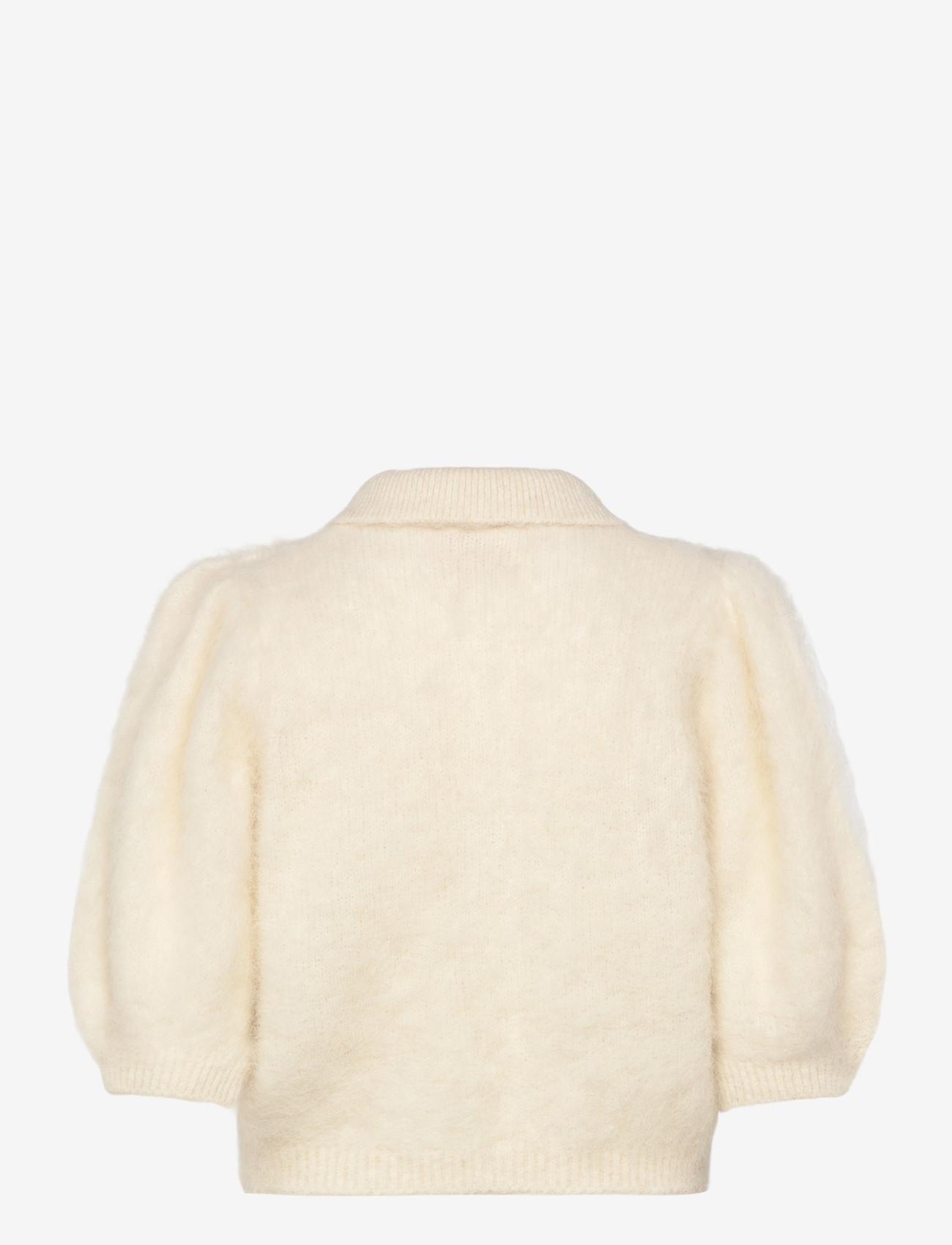 by Ti Mo - Hairy Knit Puffed Jacket - cardigans - 003 - off white - 1