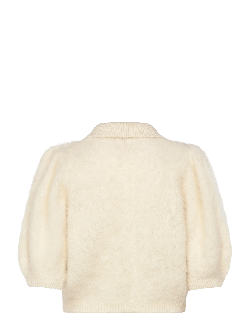 by Ti Mo - Hairy Knit Puffed Jacket - cardigans - 003 - off white - 1