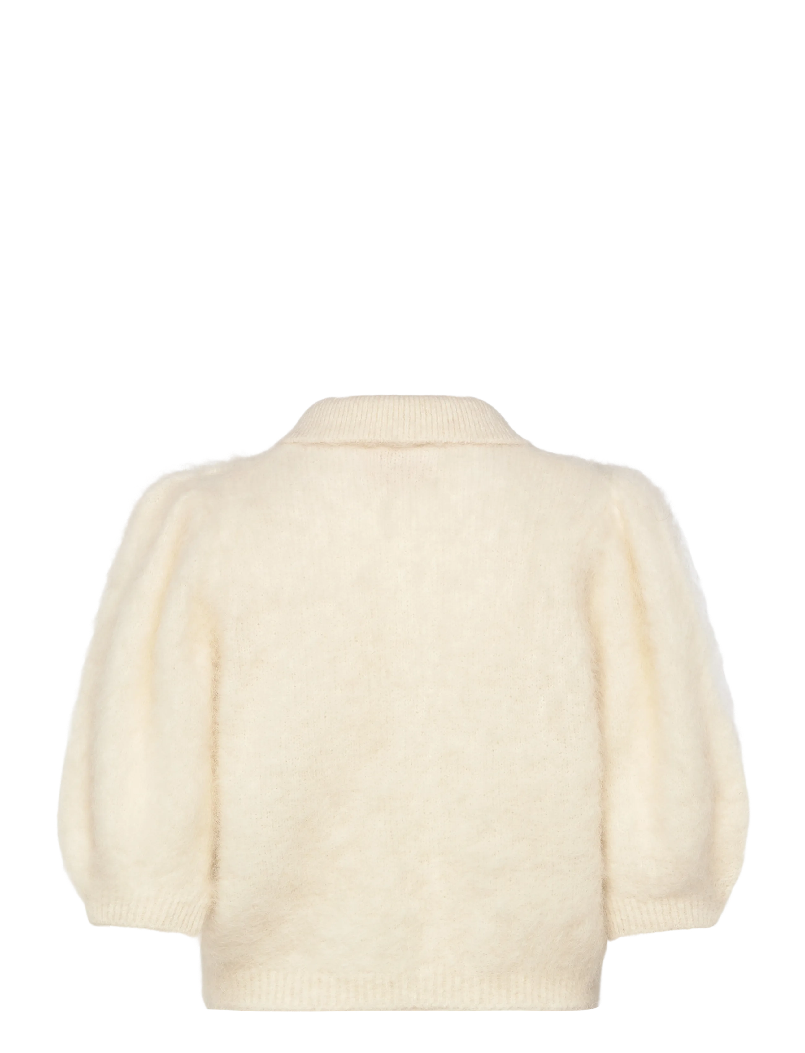 by Ti Mo - Hairy Knit Puffed Jacket - cardigans - 003 - off white - 2