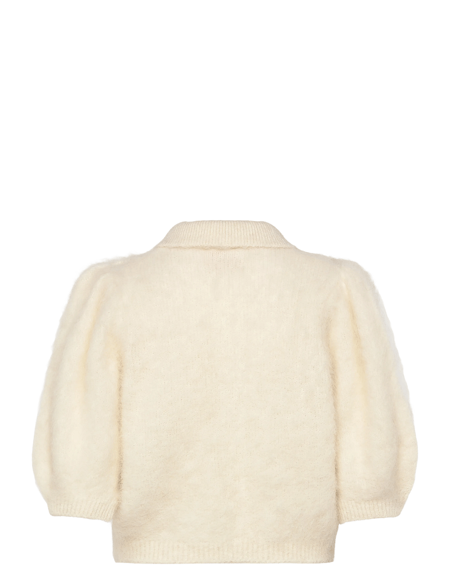by Ti Mo - Hairy Knit Puffed Jacket - cardigans - 003 - off white - 2