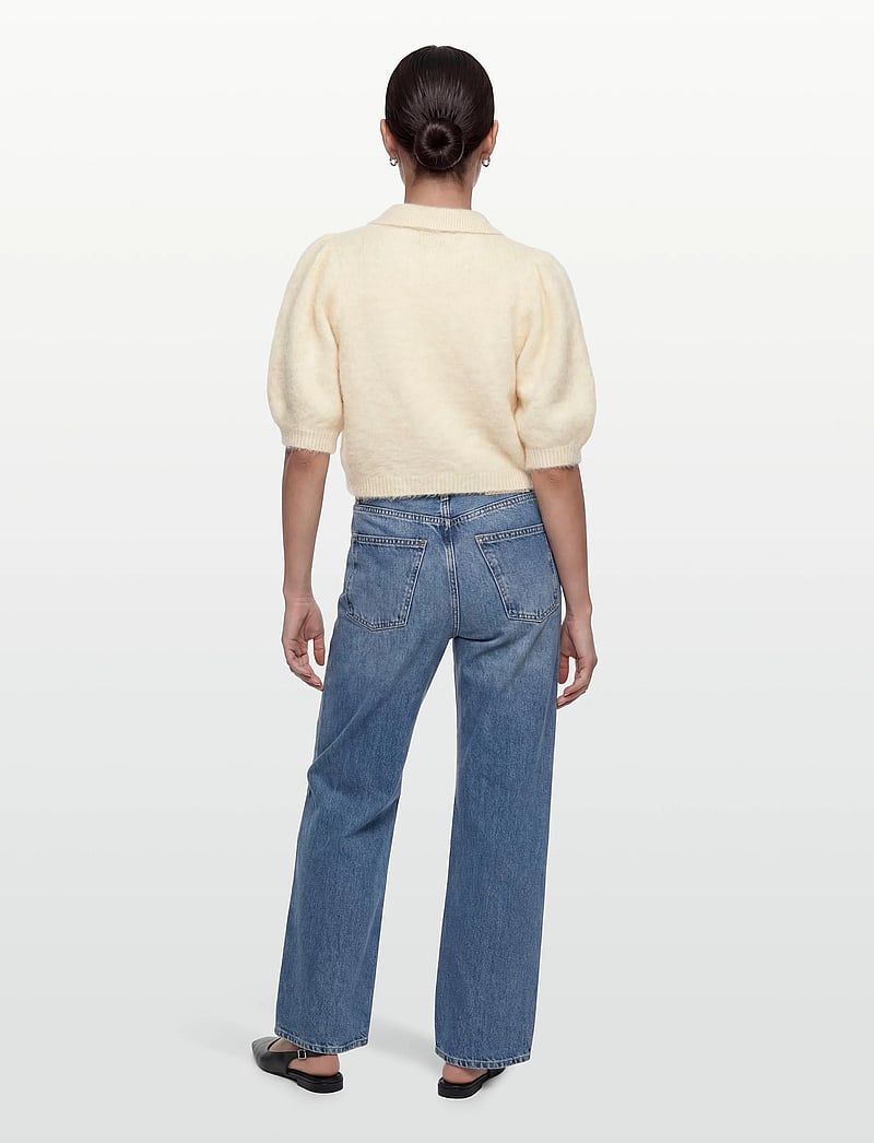 by Ti Mo - Hairy Knit Puffed Jacket - cardigans - 003 - off white - 4
