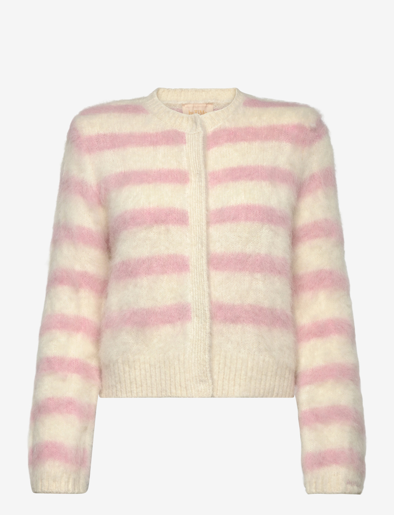 by Ti Mo - Hairy Knit Jacket - wolljacken - 815 - pink stripe - 0