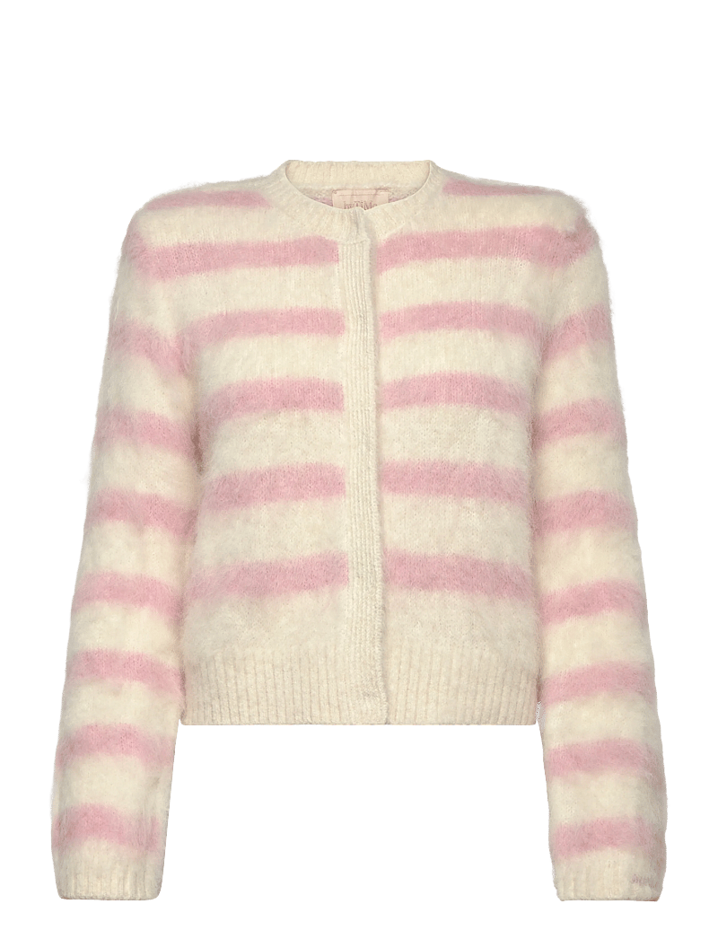 by Ti Mo - Hairy Knit Jacket - wolljacken - 815 - pink stripe - 0