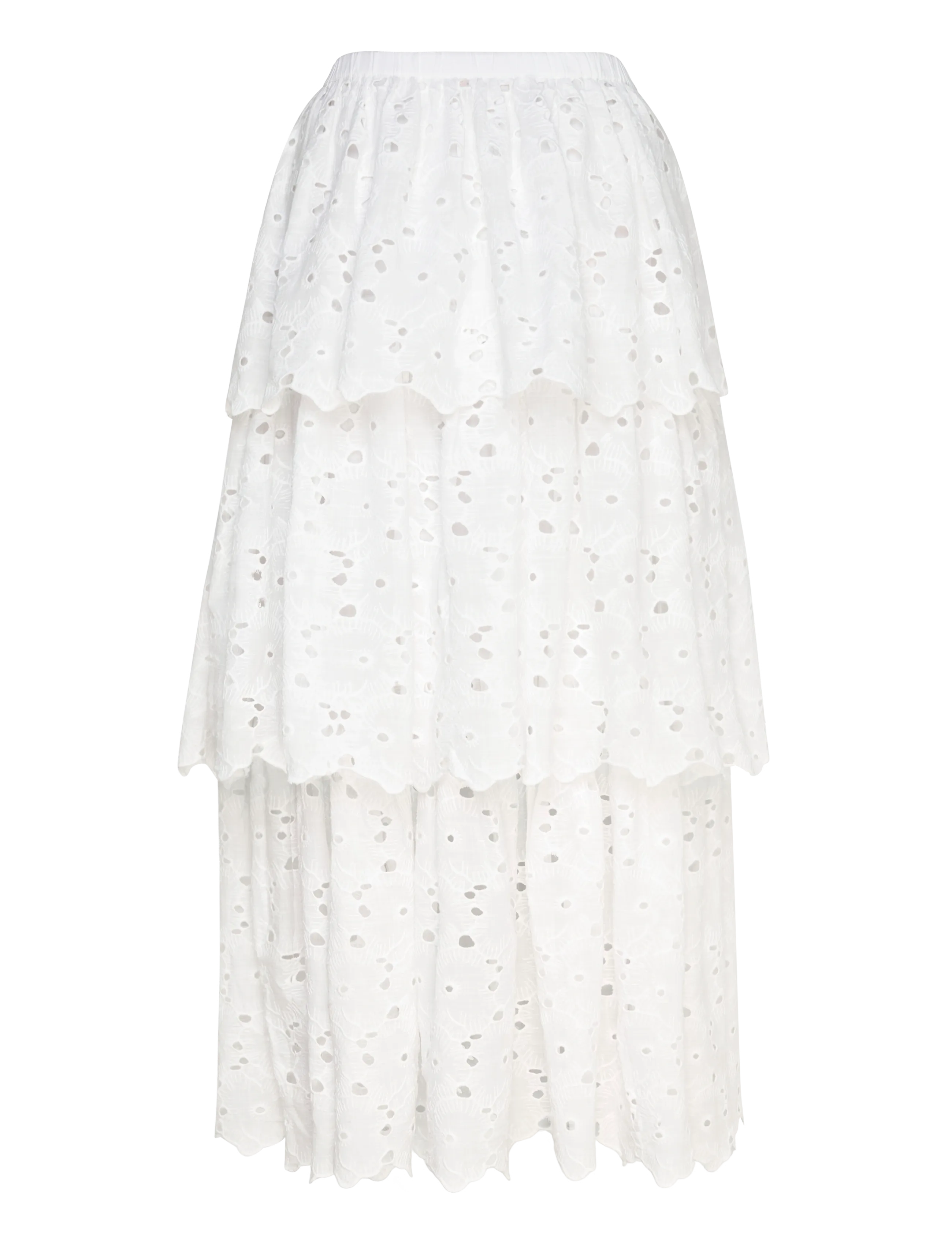 by Ti Mo - Broderie Anglaise Skirt - maxi nederdele - 001 - white - 1