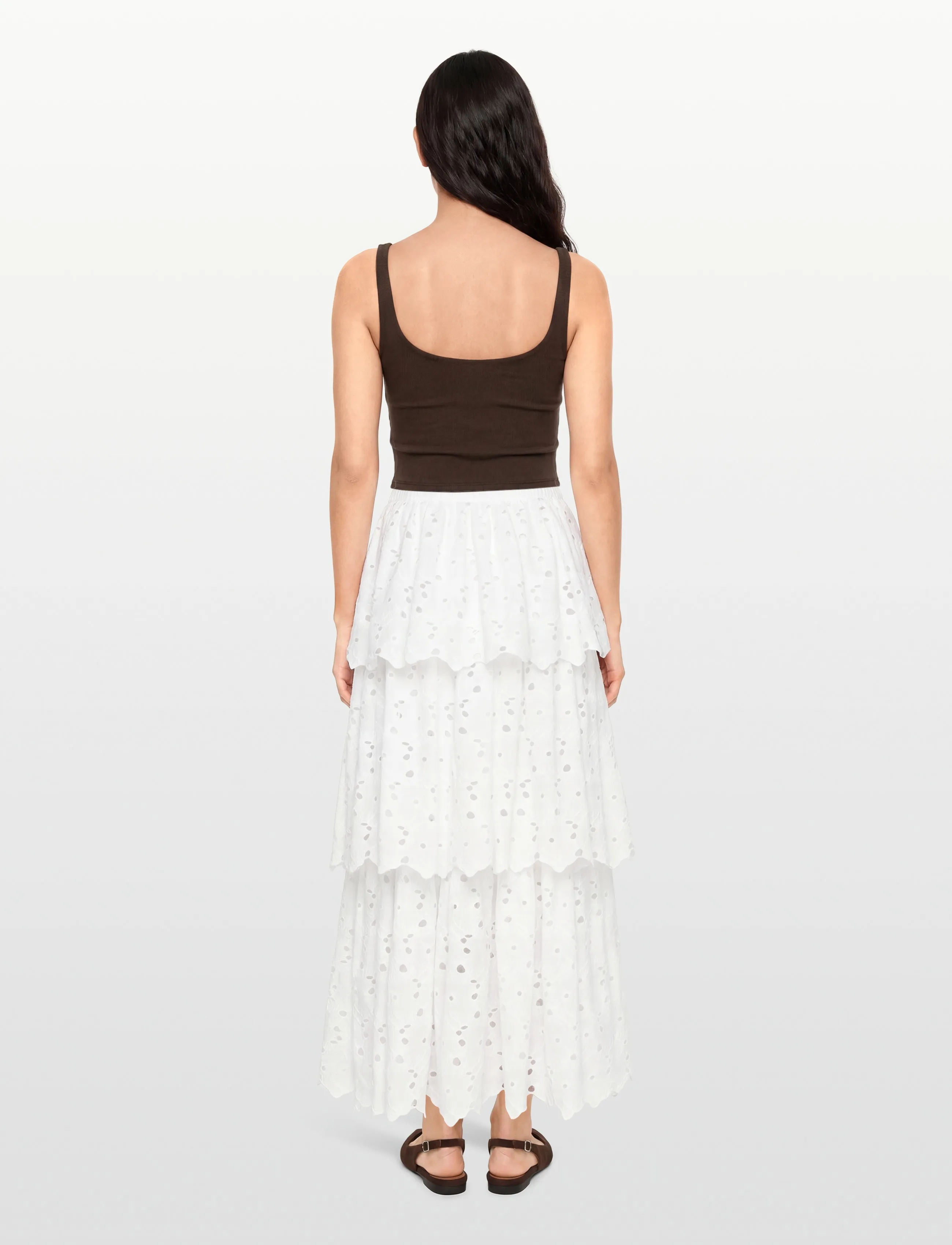 by Ti Mo - Broderie Anglaise Skirt - maxi skirts - 001 - white - 4