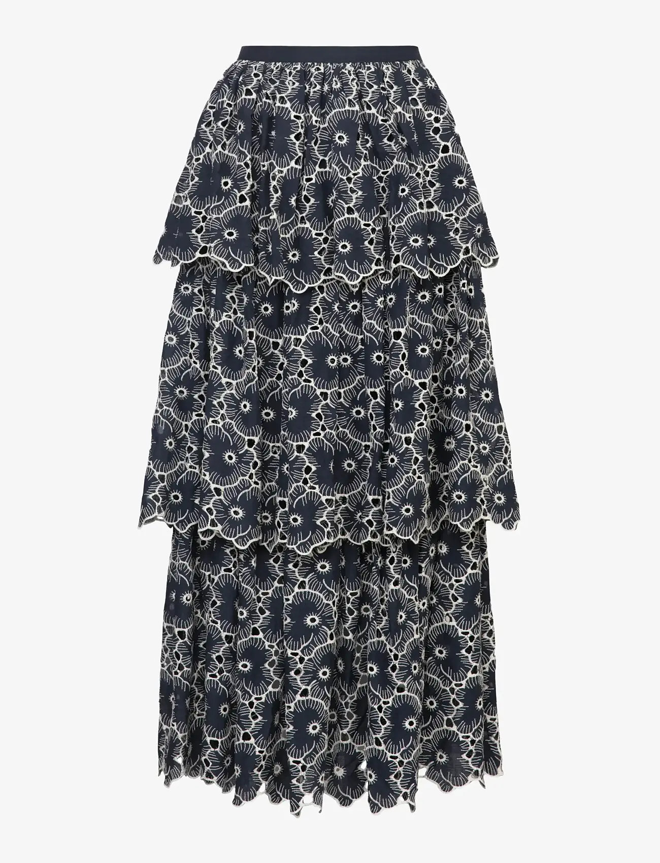 by Ti Mo - Broderie Anglaise Skirt - maxi nederdele - 070 - marine - 1