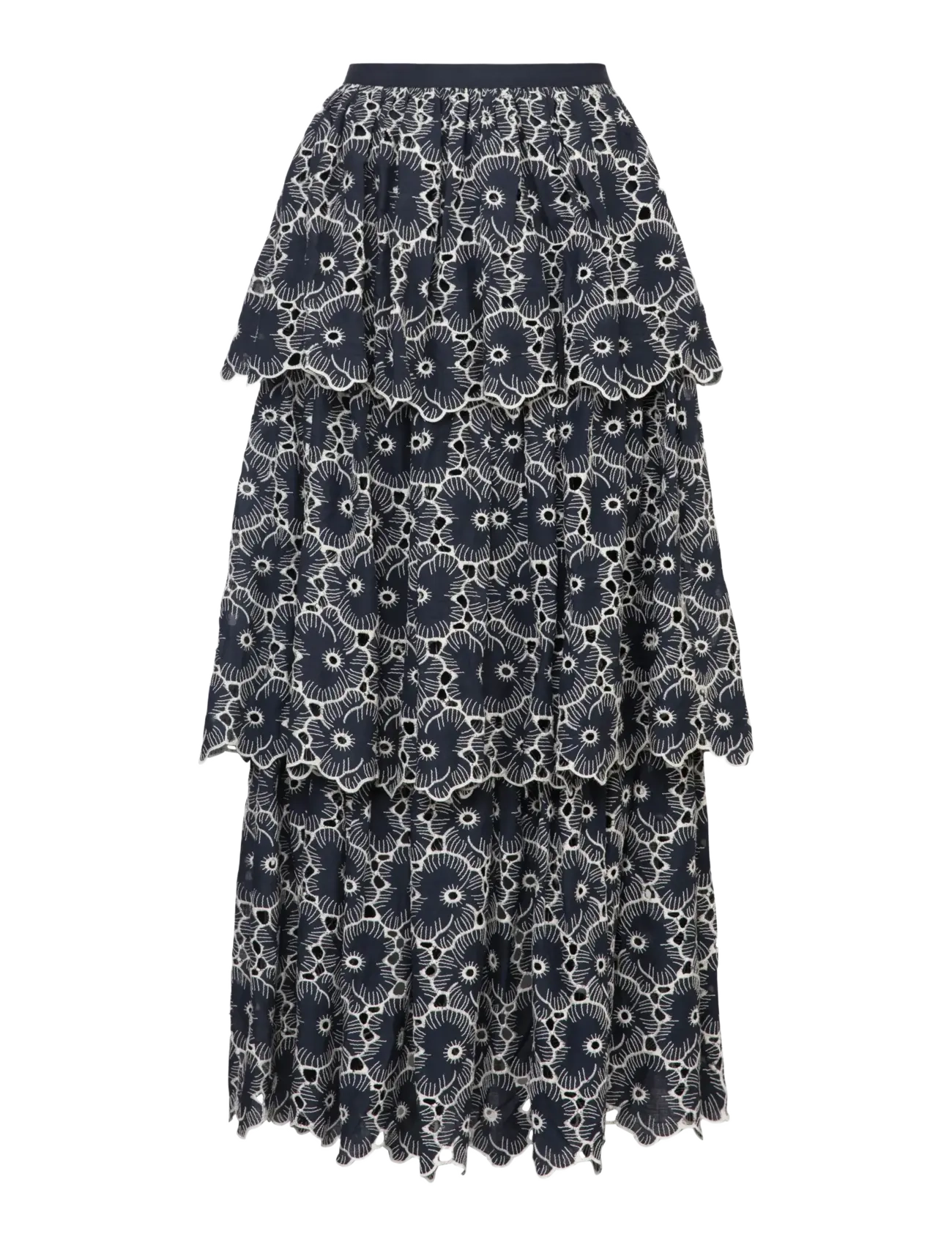 by Ti Mo Broderie Anglaise Skirt - Dizainerių prekės - 070 - MARINE / navy