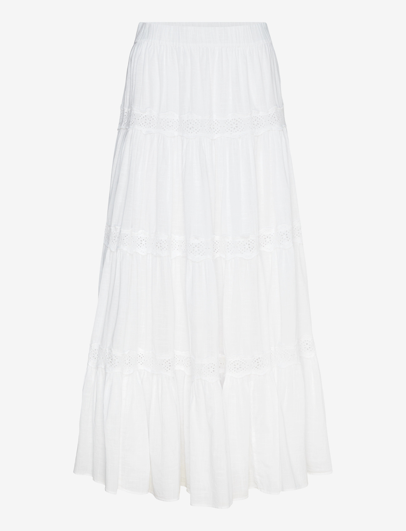 by Ti Mo - Cotton Slub Skirt - maxi skirts - 001 - white - 0