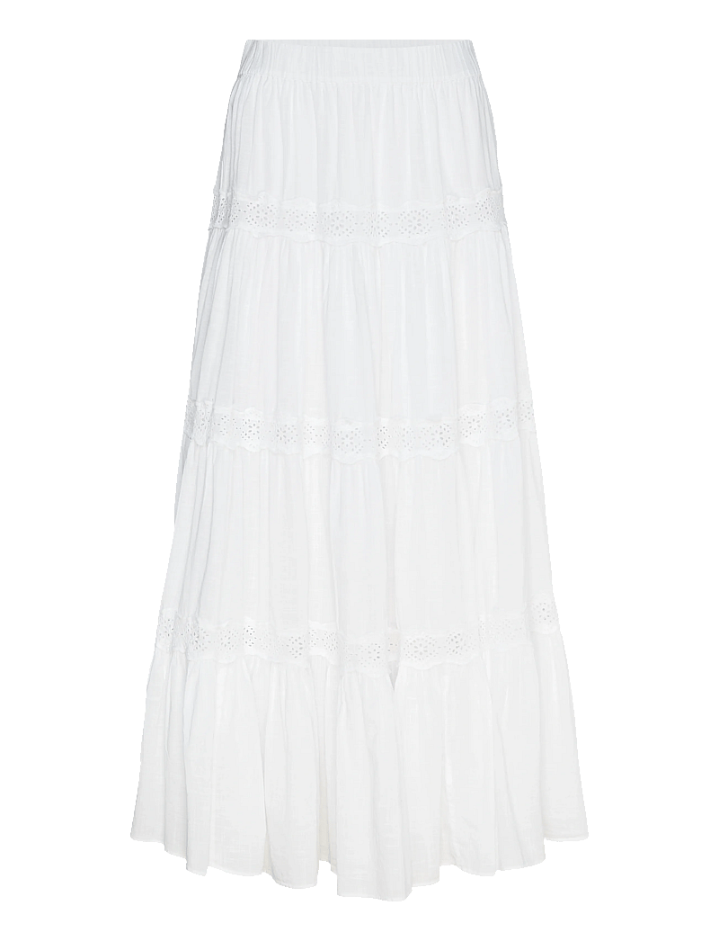 by Ti Mo - Cotton Slub Skirt - maxi skirts - 001 - white - 0